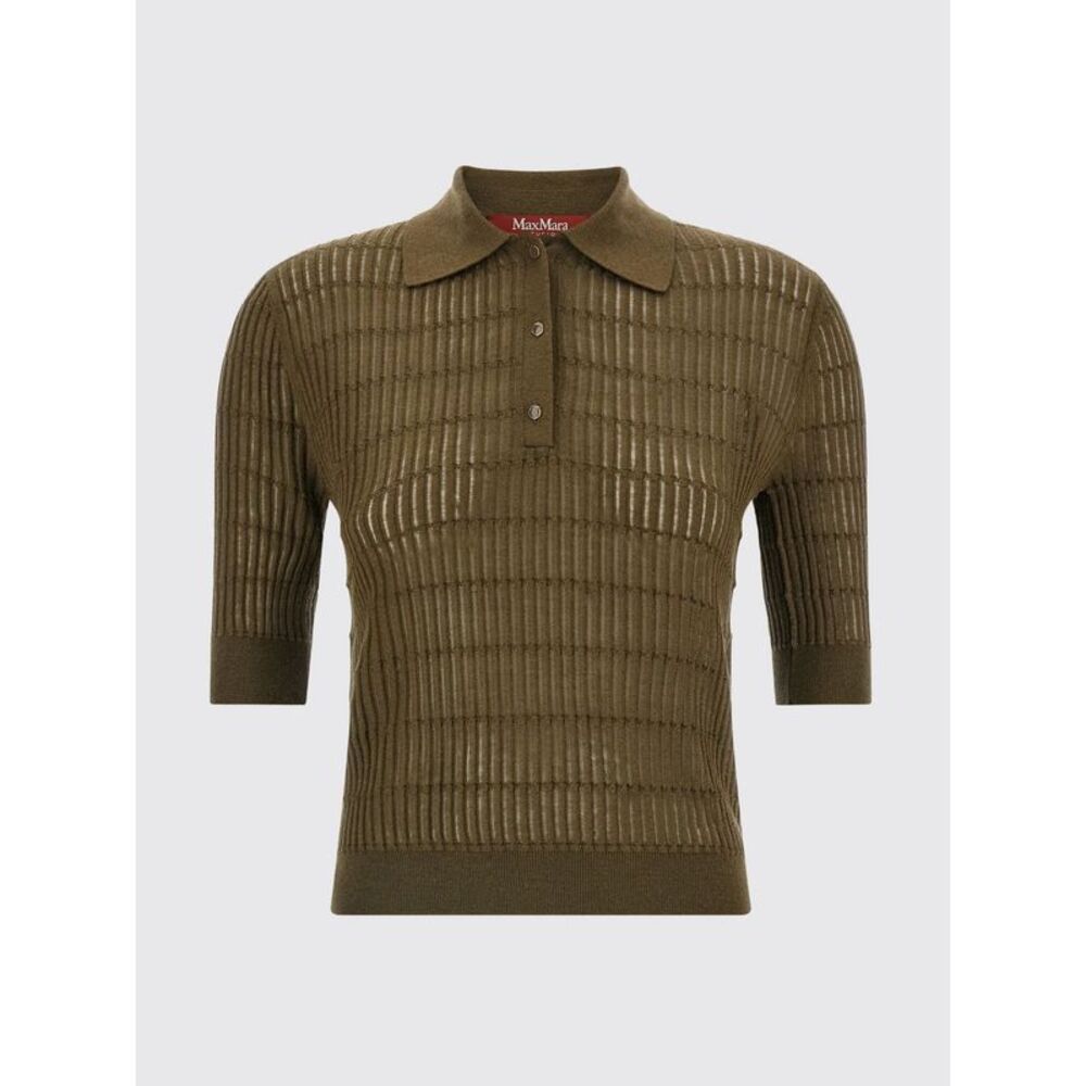Max Mara Studio Polo Shirt Woman Green